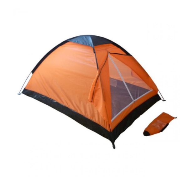 Cort camping 2 persoane, material rezistent, dimensiuni 200x140x100 cm