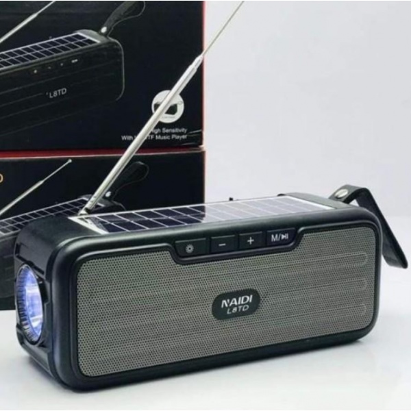 Radio portabil cu panou solar, bluetooth, 3.7 v, 10w, 1200 mah
