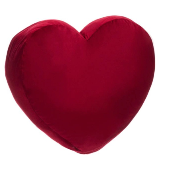 Perna decorativa in forma de inima 45x38x8 cm
